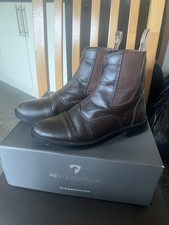 HY Equestrian Jodhpurs Boots, Brown, Size 6