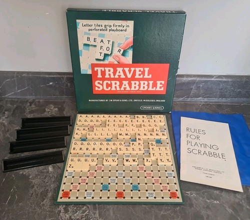 Vintage travel scrabble - vintage, board