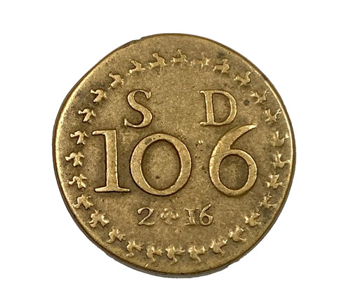 Georgian brass coin weight - , 10s