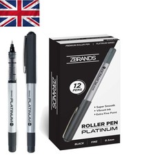 12-Pack Black Rollerball Pens