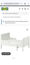 Wooden Extendable Kids Bed EU Single Size White 