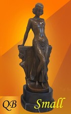 ART DECO BRONZE FIGURINE SCULPTURE STATUE EGYPTIAN SPHYNX LADY 1920 DANCE DECOR