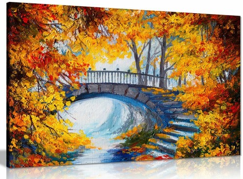 Abstract oil painting autumn - abstract,