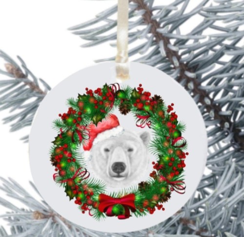Polar bear christmas bauble - polar,
