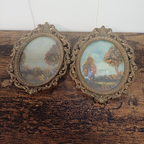 Pair antique style mini - mini, oil