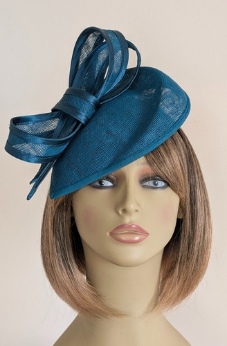 Teal blue green sinamay