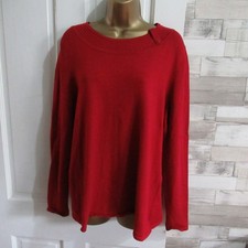 BONMARCHE ● size M 14 ● red stretchy jumper top womens ladies