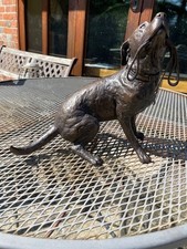 Quality heavy large ltd edition solid foundry cast bronze dog sculpture MSimpson