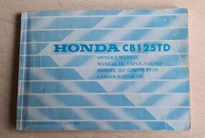 Honda CB125TD Superdream Handbook from 1982