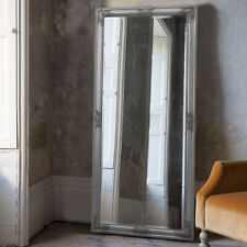 Marty Antique Silver Ornate Full Length Floor Leaner Wall Mirror 160cm x 74cm XL