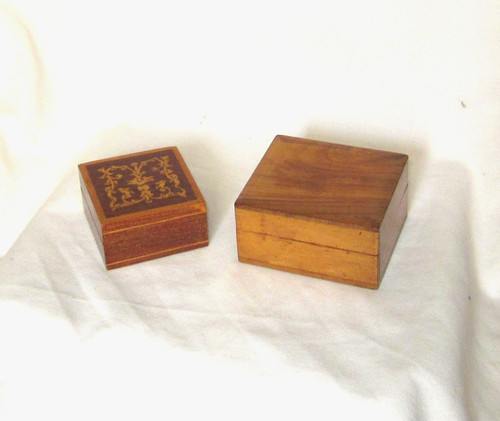Vintage olivewood stampbox a - vintage,
