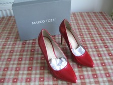 Red High Heels Pointed Toe  Designer Marco Tozzi  Size 5 Worn One Event