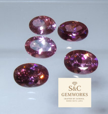 OVAL RHODOLITE CUBIC ZIRCONIA LOOSE GEMS 7MM X 9MM - VARIOUS PACKS
