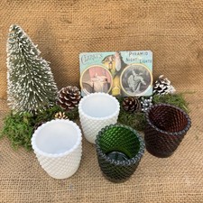 4x Antique Style Vintage Glass