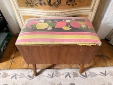 Vintage Wooden Stool Storage