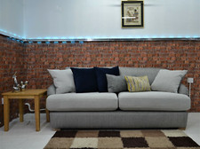 Stylish seater sofa - sofa, grey