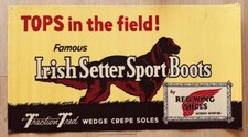 Rare & Outstanding Irish Setter Red Wing Boots Corrugated Cardboard Advertising
