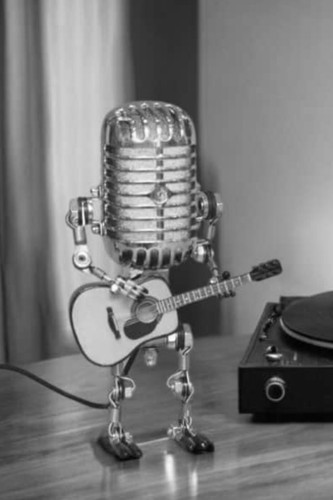 Vintage guitar mic - guitar, photo