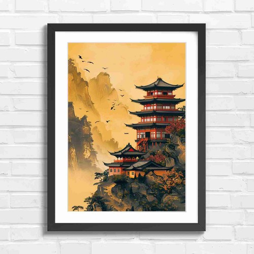 Chinese pagoda mountain - chinese,