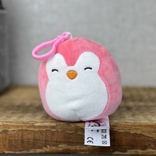 Squishmallow Keyring Clip Bagcharm - Pink Penguin Squish Mini Piper 4"