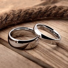 White tungsten carbide wedding - tungsten,