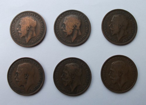 Coins halfpenny 1925 george - coins,