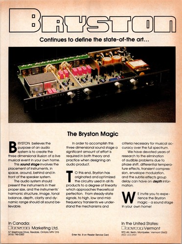 1988 bryston print - , ad