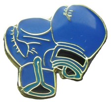 Blue Boxing Gloves Pin Badge Spar Sparring Glove Fighter Brooch