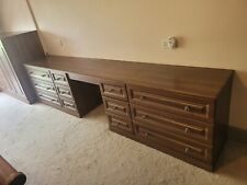 Fitted dressing table And drawers In Walnut Looking Finish