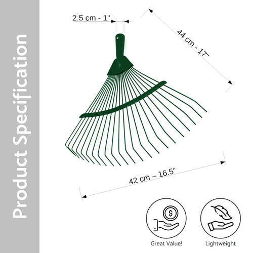 Steel fan rake head - steel,