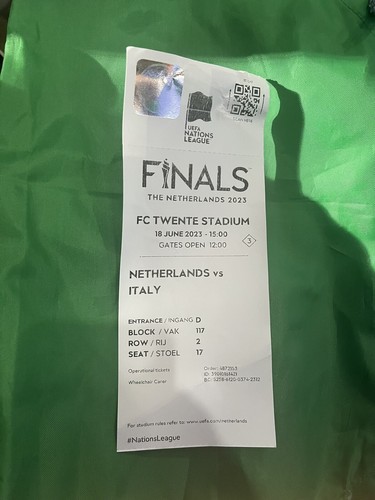 Original stub nederland italy - stub, nederland-italy