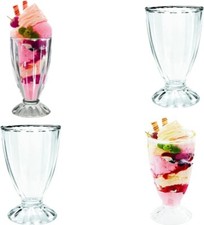X2 Milkshake Glasses 360ml Glory Ice Cream Sundae Dessert American Knickerbocker
