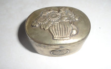 ANTIQUE BRASS SNUFF TIN-RELIEF