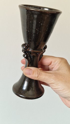 Vintage studio pottery goblet - vintage,