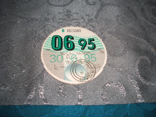 Tax disc used - tax, ..06
