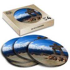 4 x Boxed Round Coasters -