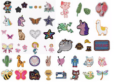 Trimits Assorted Flower Animal Plant Car Bus Wildlife Baby Iron-On Motif Patch