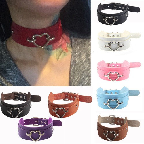 Women choker punk faux leather - punk,