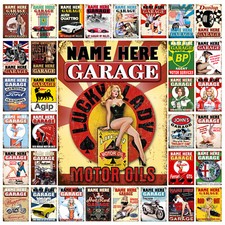 Personalised garage metal tin - garage,