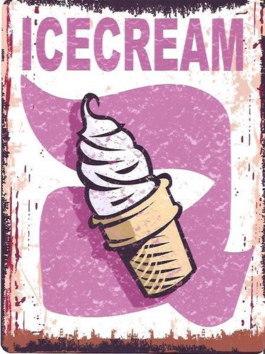 Ice cream metal - ice, retro