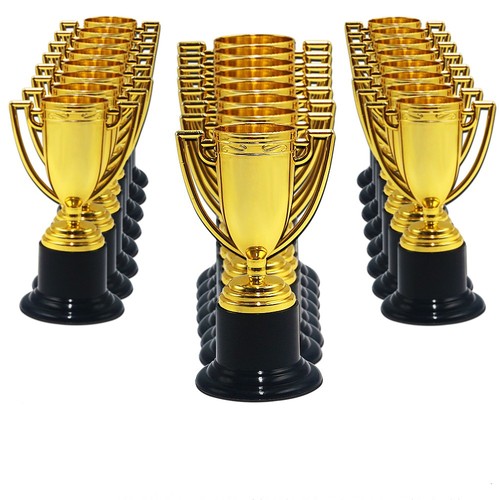 12pcs gold trophy cups kids - gold,