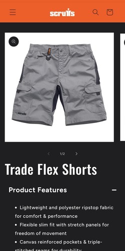 Scruffs trade flex work shorts - scruffs,