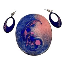 Vintage Statement Enamel Pink