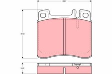 For TRW GDB1122 BRAKE PAD SET