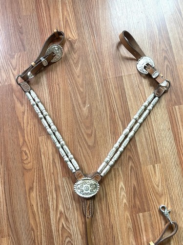 Silver western breastcollar - western,