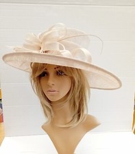 Champagne wide brim Hat