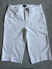 NYDJ Size 10P White Wide Leg