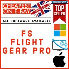 Pro Flight Simulator 2023 Full Version FlightGear Aircraft Flight Sim PC DVD NEW