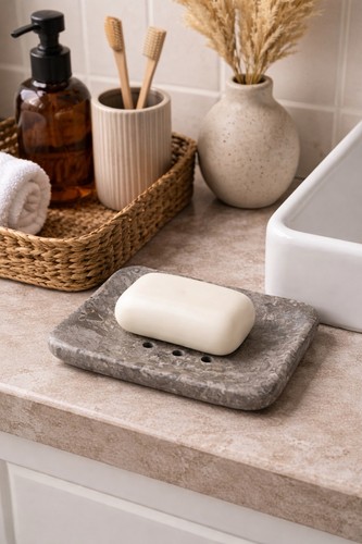Onyx marble soap dish grey - marble, (grey