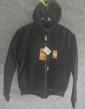 Carhartt Men's Small Quilted Flannel Lined Duck Active Jacket Black